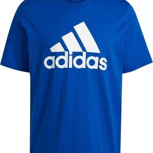 didas Blue Logo Crewneck Tee with White Graphic